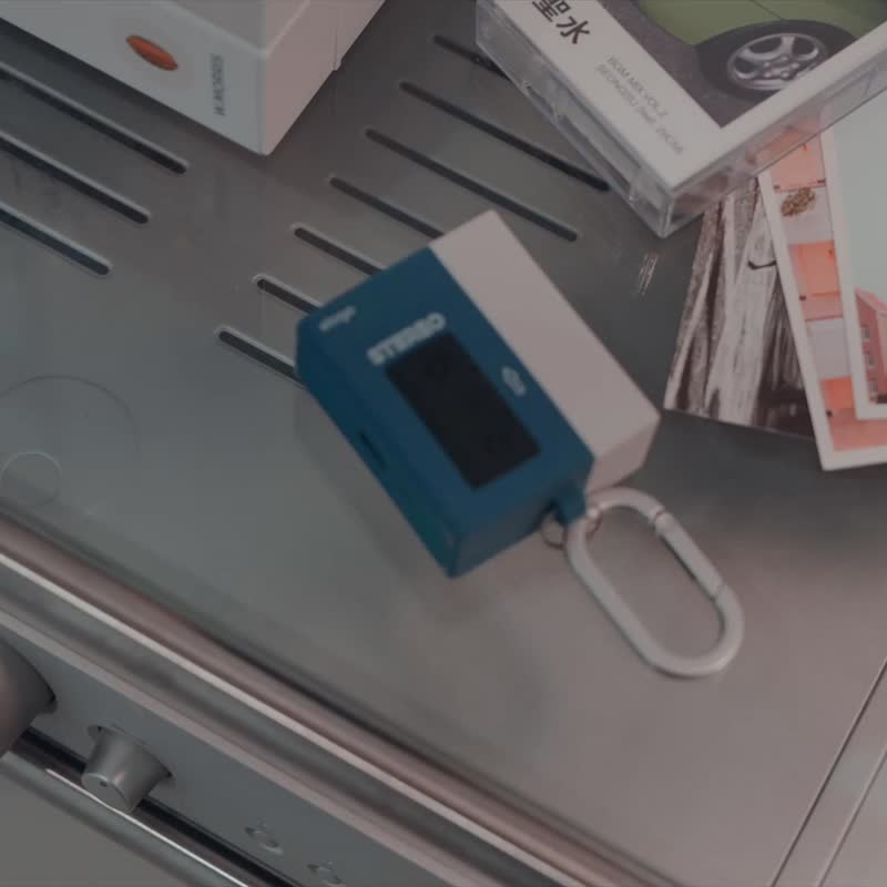 AirPods 4 卡带播放器耳机壳-复古蓝 耳机套 - 耳机收纳 - 硅胶 蓝色