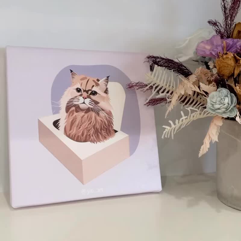 Yitiart定制似颜绘 无框画 毕业礼物 生日 纪念 宠物 设计 情侣 - 画框/相框 - 棉．麻 多色