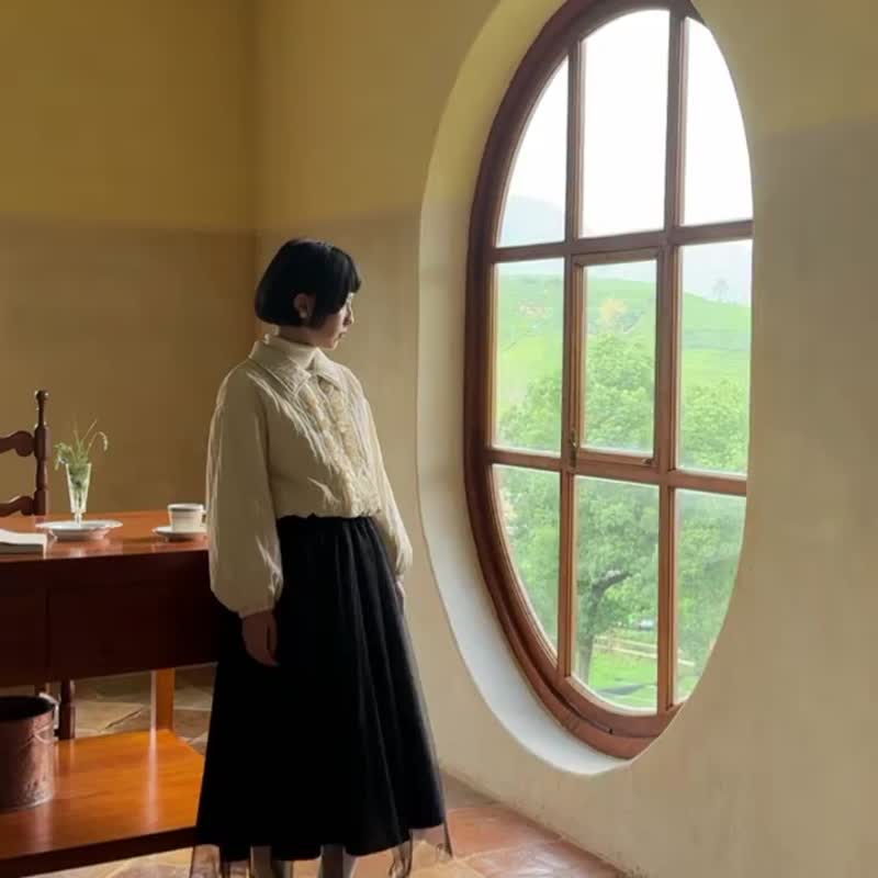 米色 軟fufu面包棉服外套 洋氣蕾絲花邊小個子短款棉衣 - 女装休闲/机能外套 - 聚酯纤维 白色