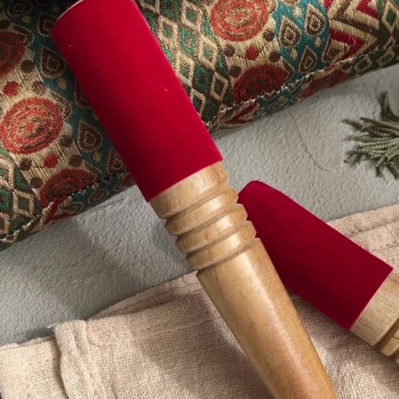 包布颂钵棒 水晶钵 铜钵 颂钵垫 钵枕 - 摆饰 - 其他材质 咖啡色