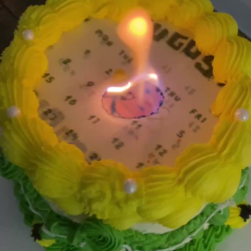 火焰燃烧蛋糕 平面蛋糕加购 定制化 台北 铄甜点 自取 网美蛋糕 - 蛋糕/甜点 - 其他材质 