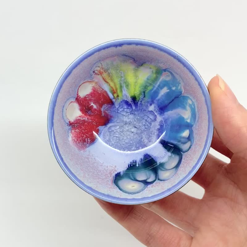 冰晶油画 功夫杯 60ml 邱毓宁 莺歌烧 E9-06 - 茶具/茶杯 - 瓷 多色