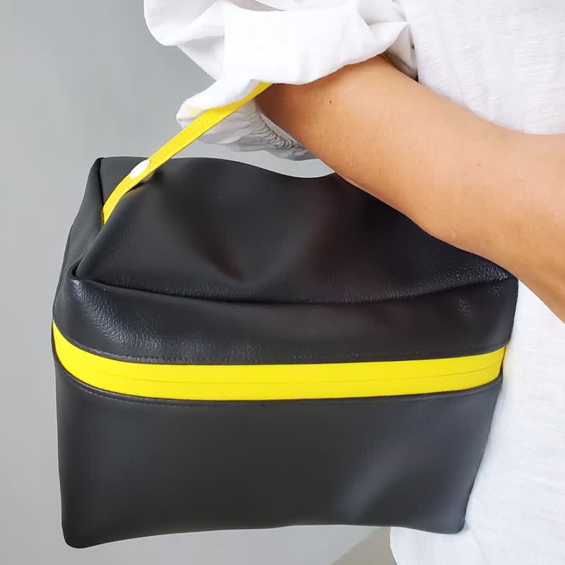 免水洗/保温保冷餐袋/化妆包lunch bag/makeup bag/toiletry bag - 便当盒/饭盒 - 防水材质 黑色