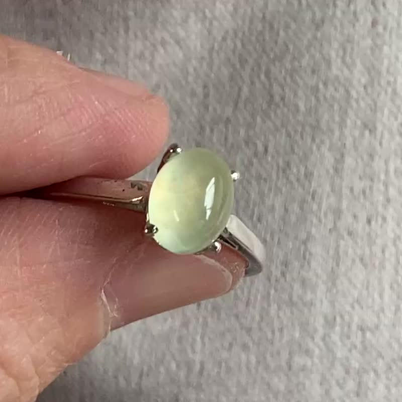 天然 葡萄石 戒指 国际戒围#13.5 印度制 925纯银 - 戒指 - 半宝石 