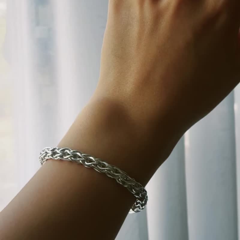 纯银蛇形手链 - 手链/手环 - 纯银 银色