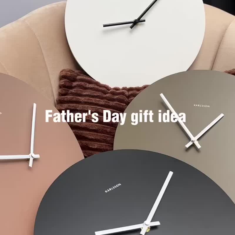荷兰Karlsson, Wall clock 31cm Colour Splash black木制挂钟 - 时钟/闹钟 - 其他金属 黑色