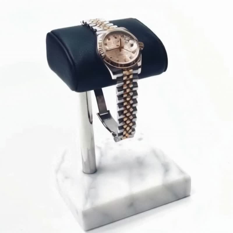 Tosca | Leather Watch Stand-Single White 大理石真皮表座 - 男表/中性表 - 真皮 白色