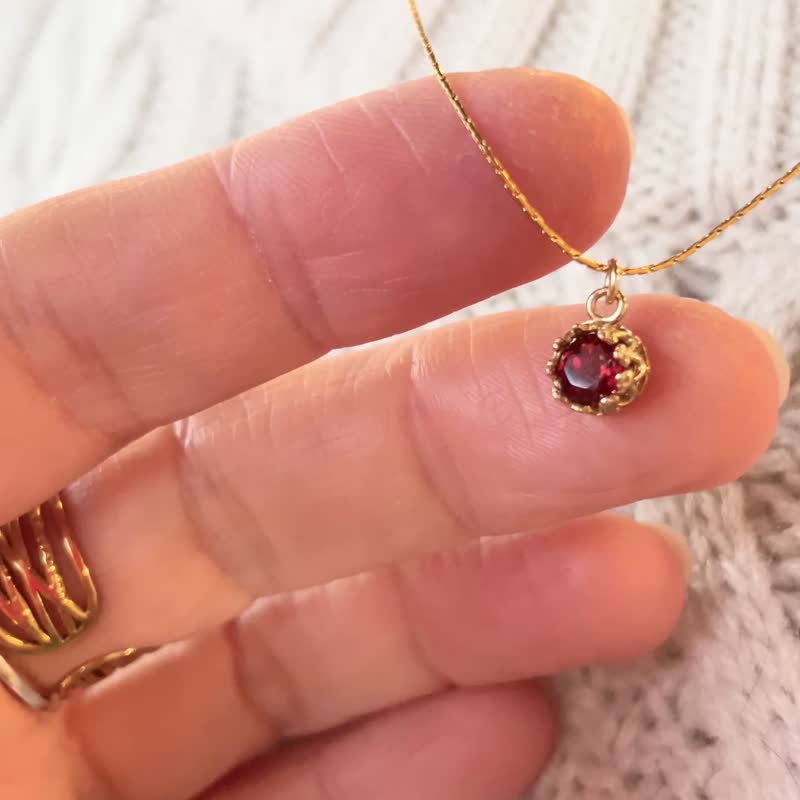 石榴石项链 - 项链 - 半宝石 红色