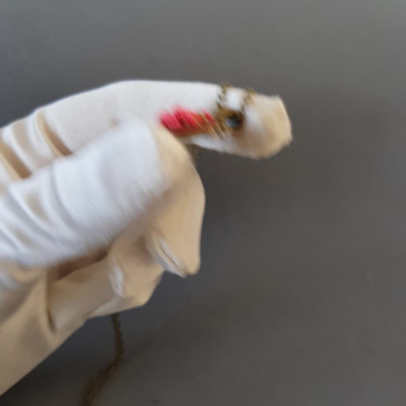 刺绣 珠宝 丝带刺绣吊坠，献给她，手工刺绣饰品 - 项链 - 丝．绢 红色