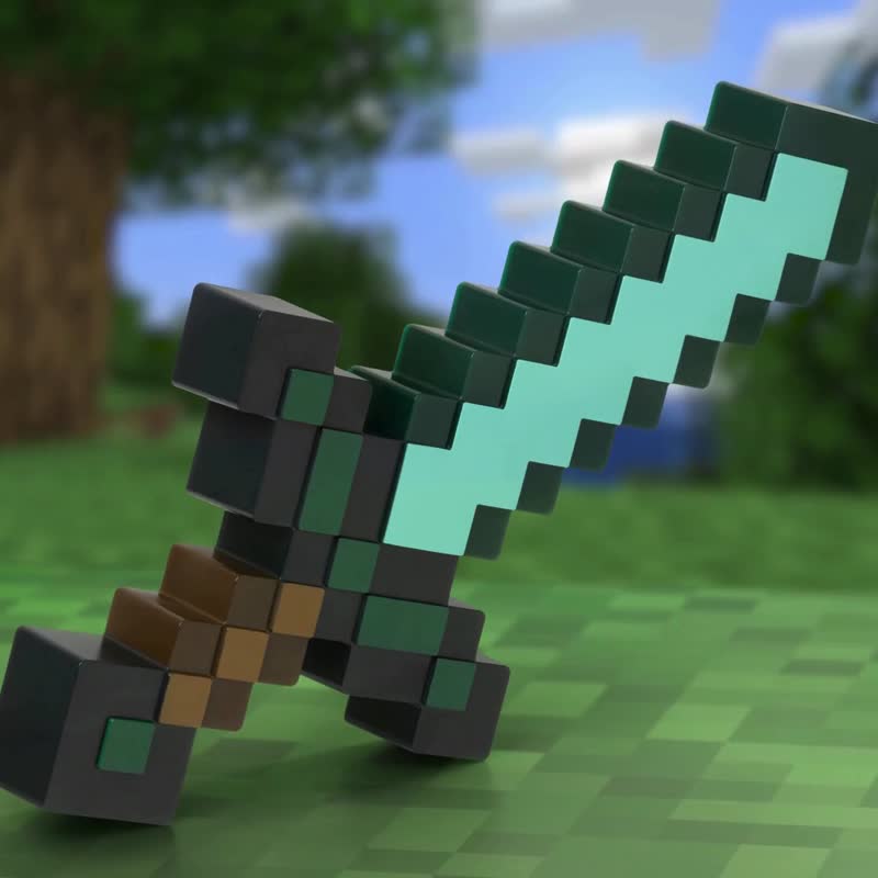 官方授权Minecraft 钻石剑3D造型灯 41CM - 灯具/灯饰 - 塑料 多色