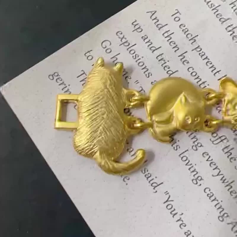 AJC金色猫咪手链 - 手链/手环 - 其他金属 金色