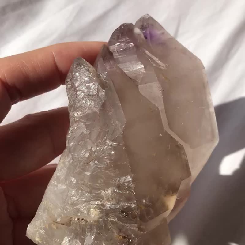 超七水晶 水胆 紫晶 紫水晶原石 城堡 骨干水晶 印记 摆件 天然原 - 摆饰 - 水晶 紫色
