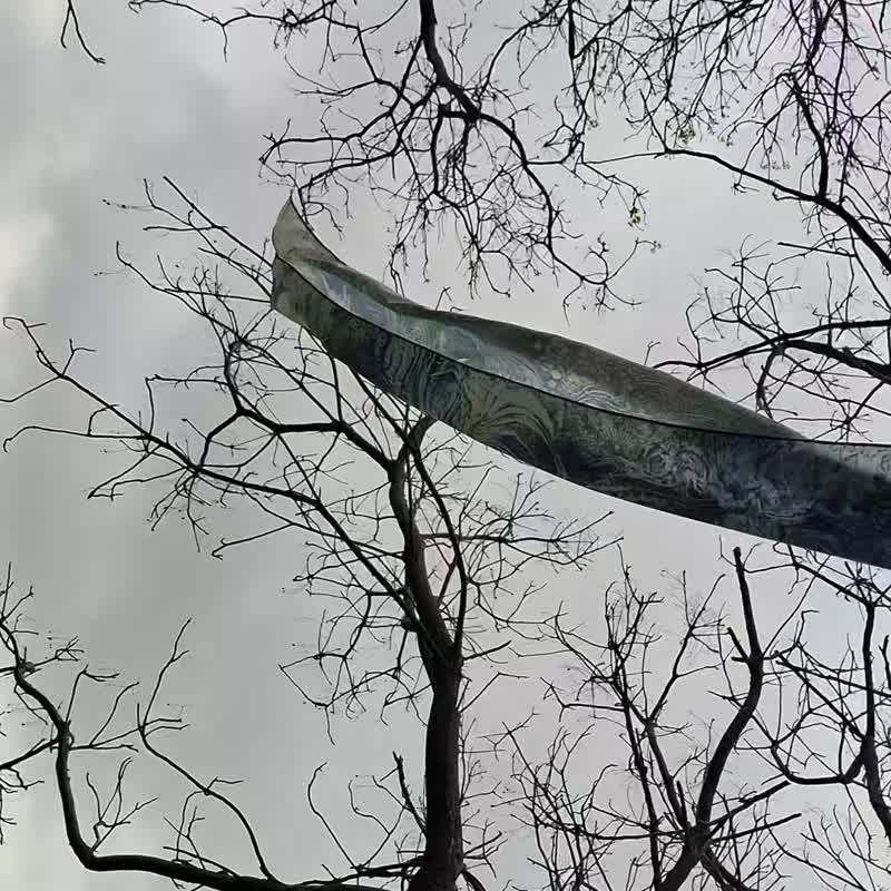 Liuyingchieh The Significant Travel Silk Scarf 丝巾 真丝薄纱 - 丝巾 - 丝．绢 黑色