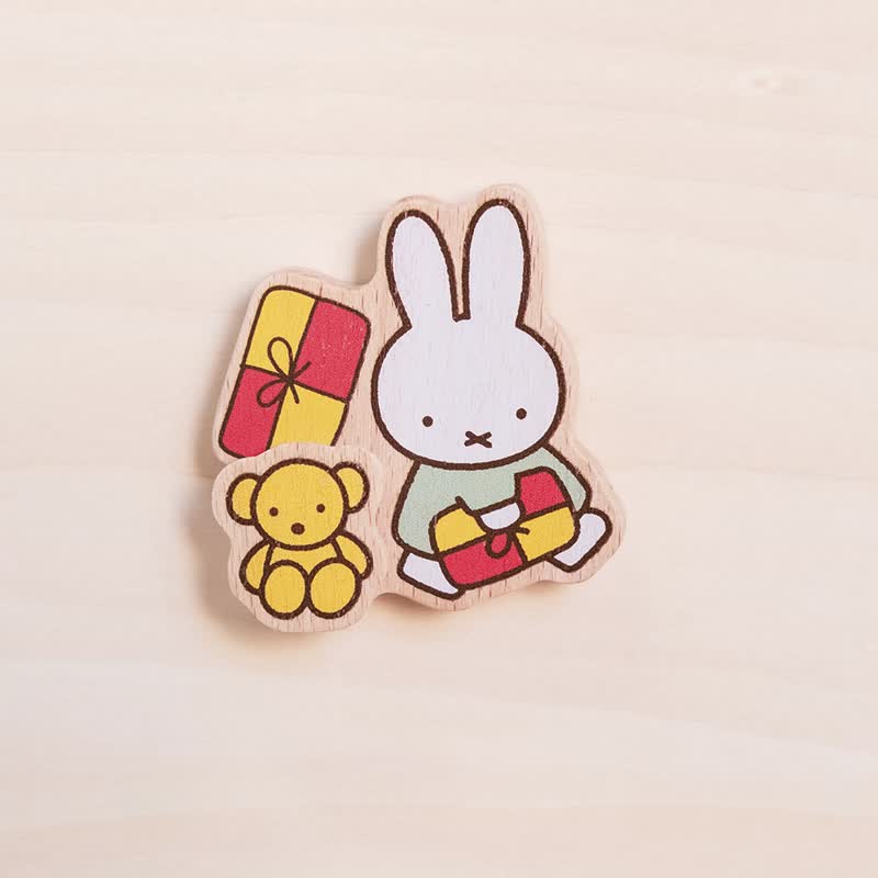 【Pinkoi x miffy】米飞磁铁留言夹 / 办公小物 / 摆饰 - 冰箱贴/磁贴 - 木头 多色