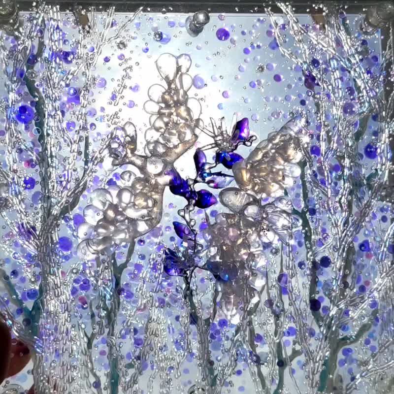 【接单制作】花庭散步 ( 白 ) 透明立体艺术画 影绘居家装饰 - 海报/装饰画/版画 - 压克力 白色