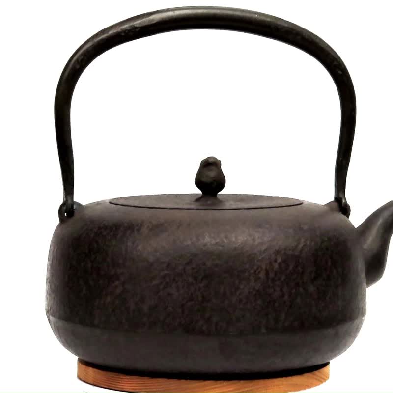 南部铁器 铁瓶 手工铁壶 岩户贤一郎 平丸肌 1.6L 日本制 - 茶具/茶杯 - 其他金属 咖啡色