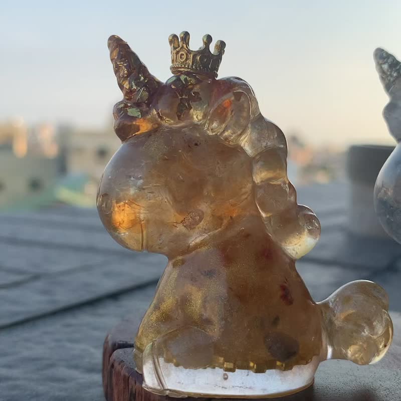 开心丰盛组 超值独角兽奥冈丨圣诞礼物 - 玩偶/公仔 - 水晶 金色