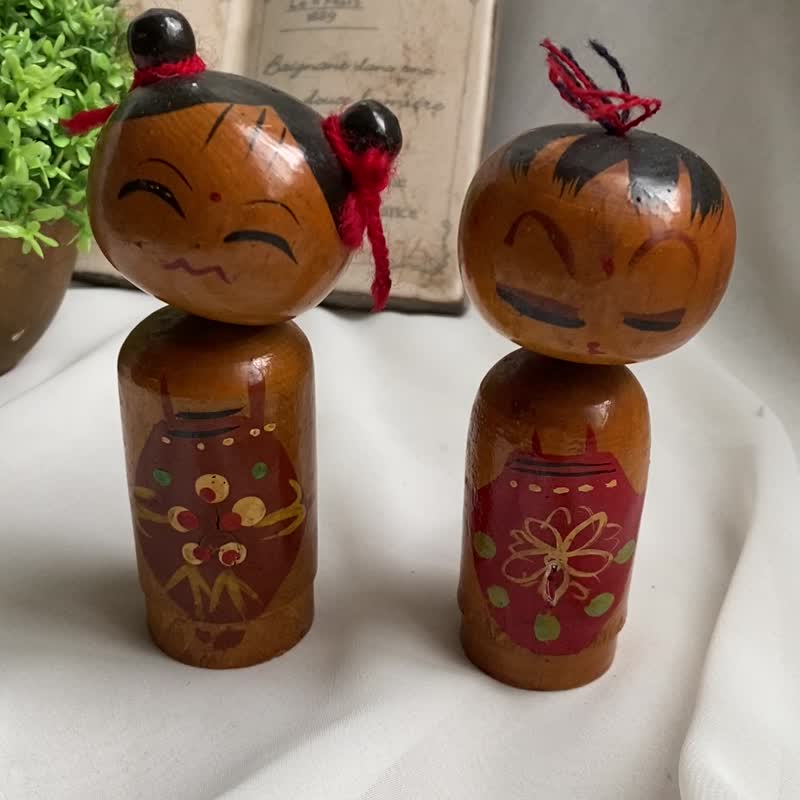 【好日恋物】日本昭和乡土玩具传统kokeshi鸣子木芥子木偶摆饰 - 摆饰 - 木头 多色