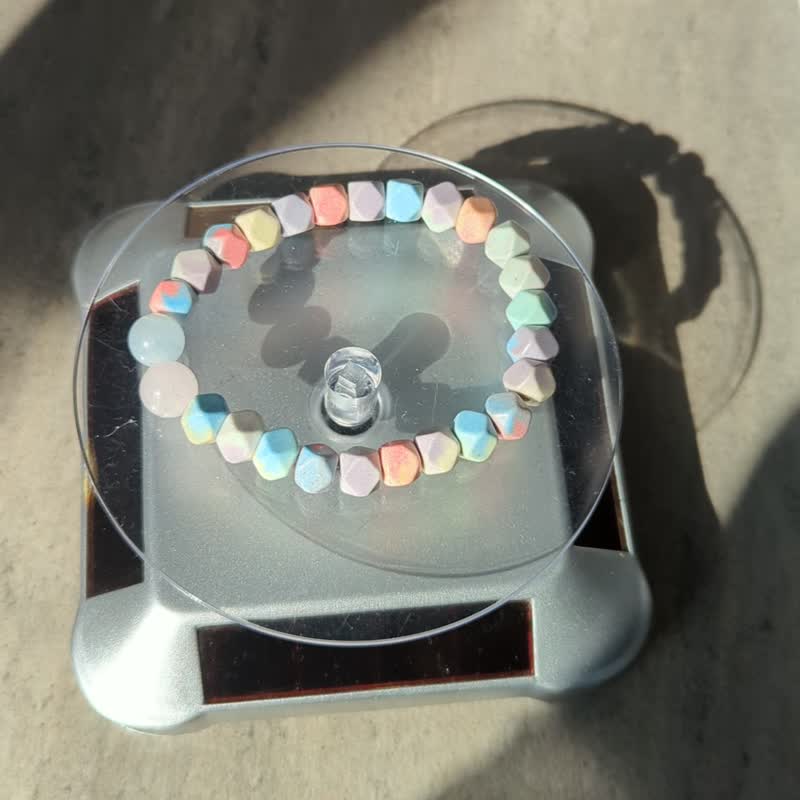 阿拉善天然彩虹石 摩根石 星星款【6MM】 - 手链/手环 - 水晶 多色