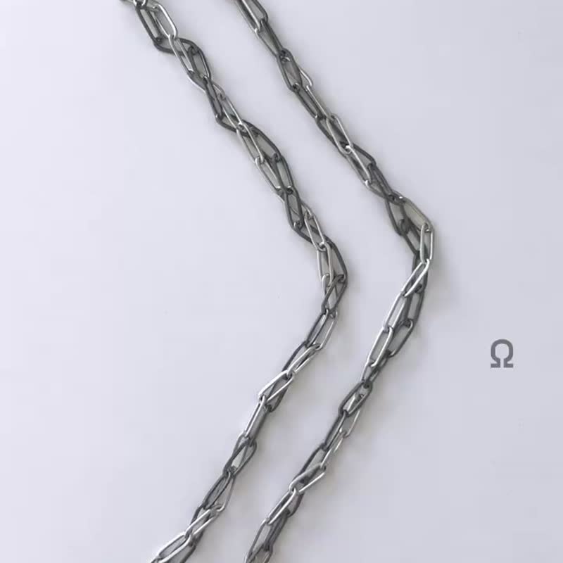 - Ohm - 单磁眼镜链 / 口罩链 / Airpods链 / 项链 / 双链 - 项链 - 铜/黄铜 银色