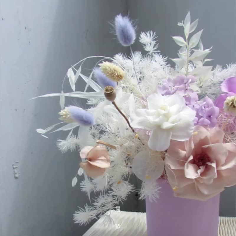 紫韵诗语 粉紫色 扩香小盆花 - 干燥花/捧花 - 植物．花 紫色