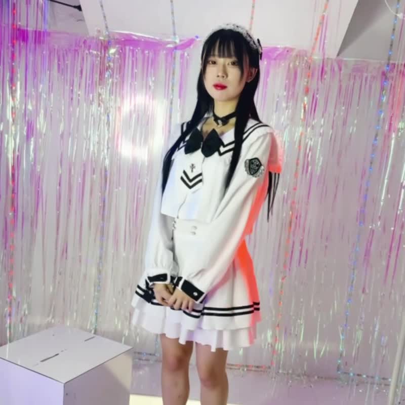 原创大天使学园翅膀校徽臂章领带长袖水手服洋装JK学院风【JJ2546 - 洋装/连衣裙 - 棉．麻 