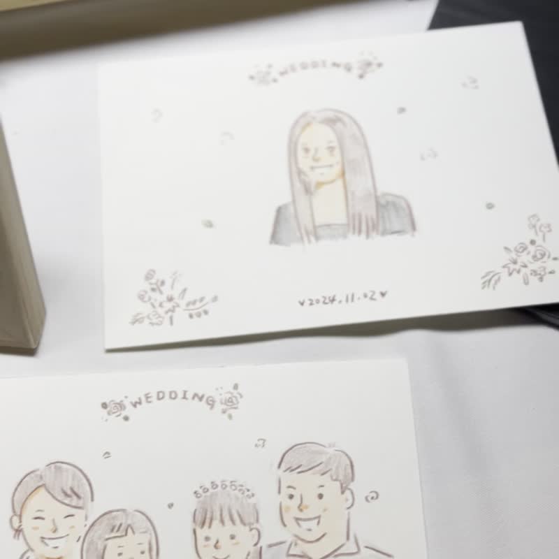 婚礼活动/私人企业活动现场似颜绘 - 订制画像 - 纸 多色