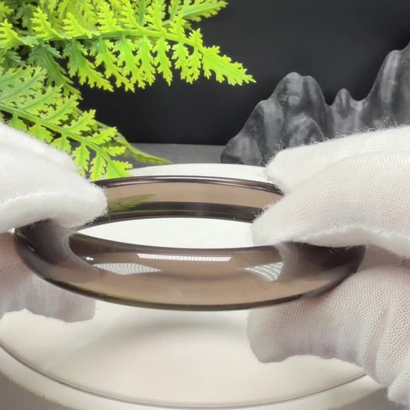 棕褐色 亚利桑那陨石手镯 冰透如意宝珠 60mm - 手链/手环 - 宝石 