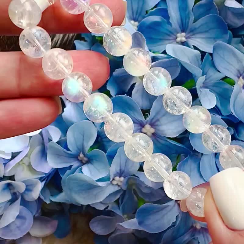 小精品稀有矿马岛彩虹蓝月光幻彩 8.5mm19.61g 人缘桃花提升魅 - 手链/手环 - 水晶 多色