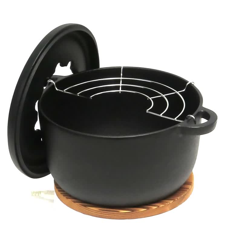 岩铸 南部铁器 铁锅 起司锅兼用迷你天妇罗锅 IH对应 日本制 - 锅具/烤盘 - 其他金属 黑色