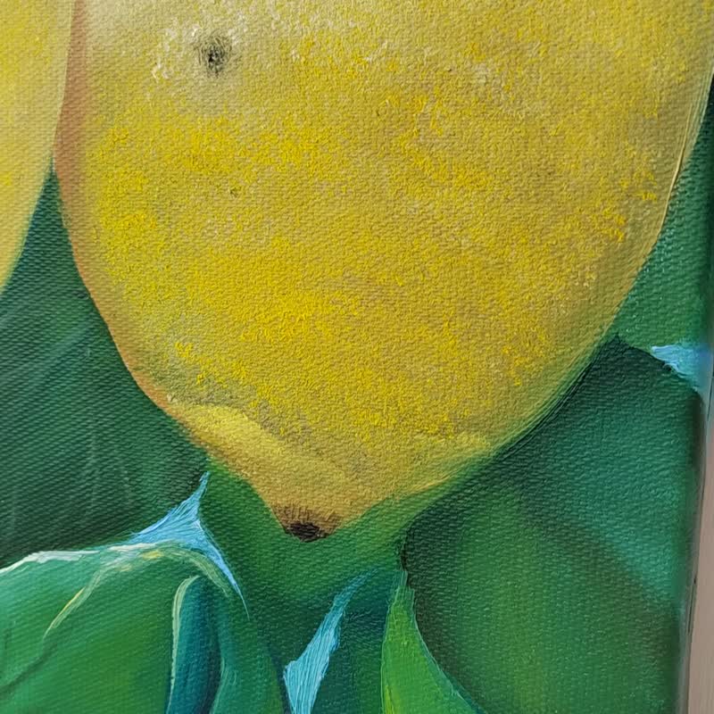 Two lemons Painting Oil on Canvas W x 15.7 H x 0.7 D in - 海报/装饰画/版画 - 其他材质 
