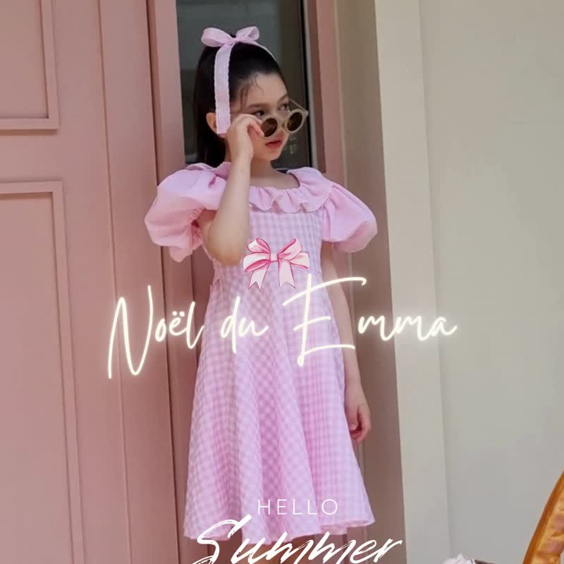 穿格子洋装的芭比娃娃 - 童装礼服/连衣裙 - 其他材质 