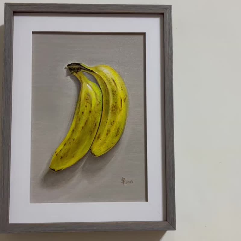 原创油画 | 含框 | 水果系列_香蕉 - 海报/装饰画/版画 - 其他材质 
