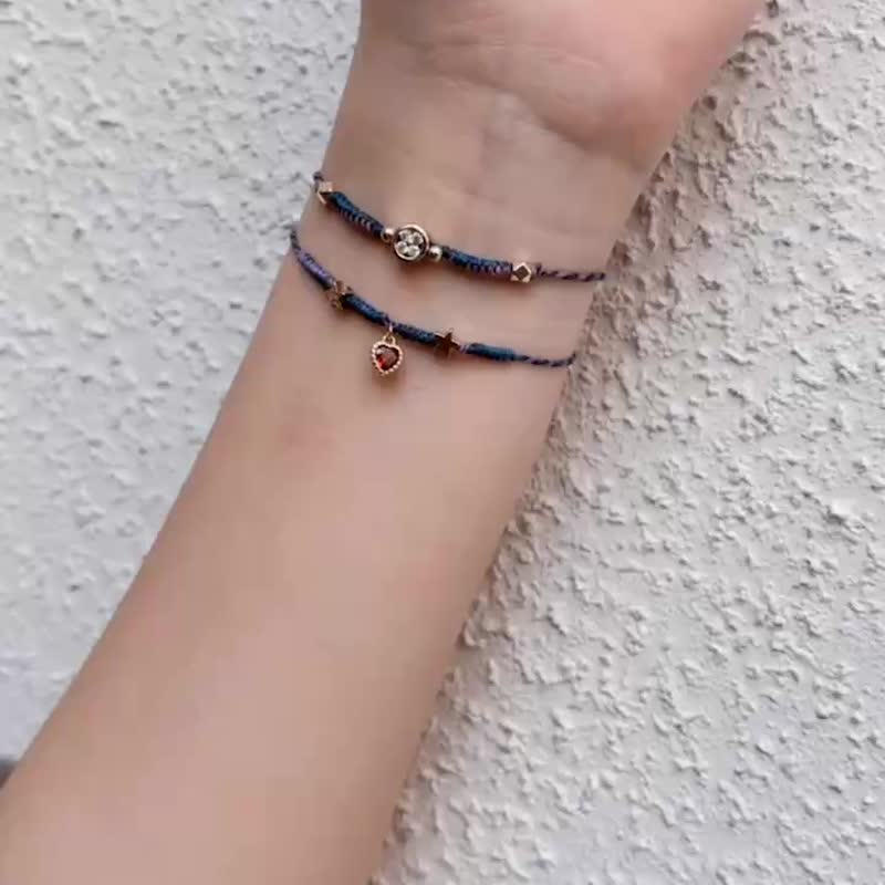 微光之绳-永恒手绳 生日、祝福、情人节、毕业、闰密、 - 手链/手环 - 其他人造纤维 蓝色