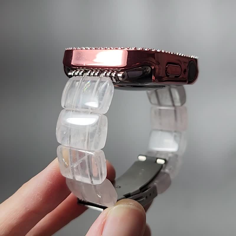 星光粉晶 爱情 人缘 Apple Watch 智慧手表 Android 宝石 表带 - 表带 - 宝石 粉红色