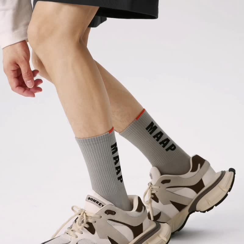 男士中筒袜子 美式运动袜3双礼盒棉袜 - 袜子 - 棉．麻 