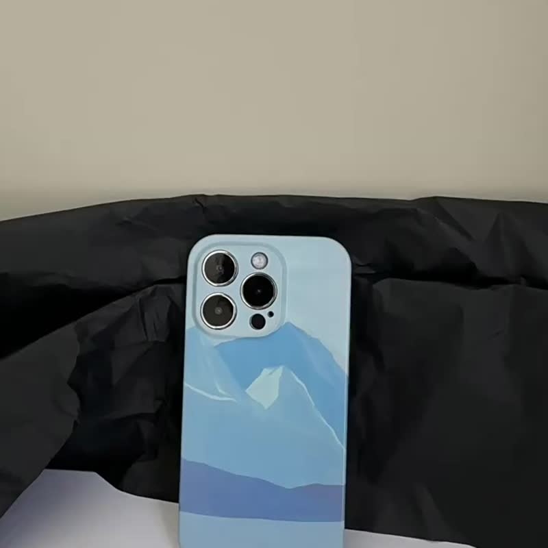 原创 插画雪山iPhone全包手机壳 - 手机壳/手机套 - 硅胶 多色