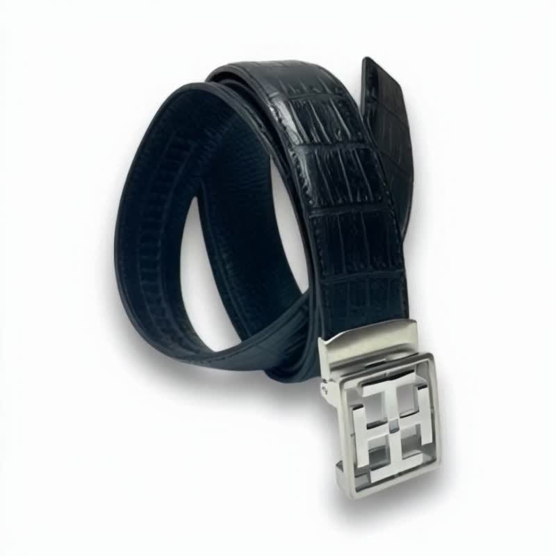 Tosca | tosca-d belt - 银扣 皮带 腰带 真皮 绅士 礼物 自动扣 - 皮带/腰带 - 真皮 黑色