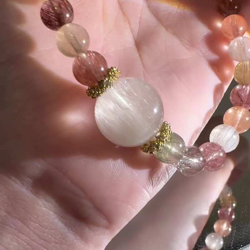 定制化 | 透体拉丝猫眼彩兔毛 - 手链/手环 - 水晶 多色