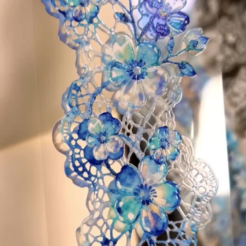 蓝调织花 Blues Woven Pattern - 纸胶带 - 塑料 多色