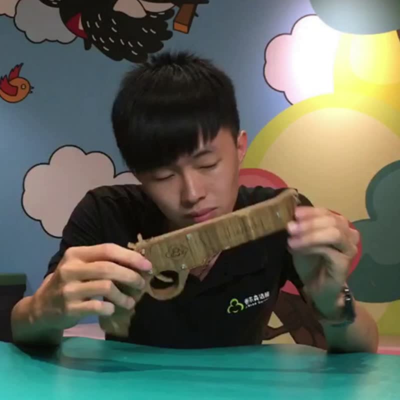 【手作DIY】牛仔手枪 童玩 玩具 游戏 木质 质感 小朋友 射击 - 木工/竹艺/纸艺 - 木头 咖啡色