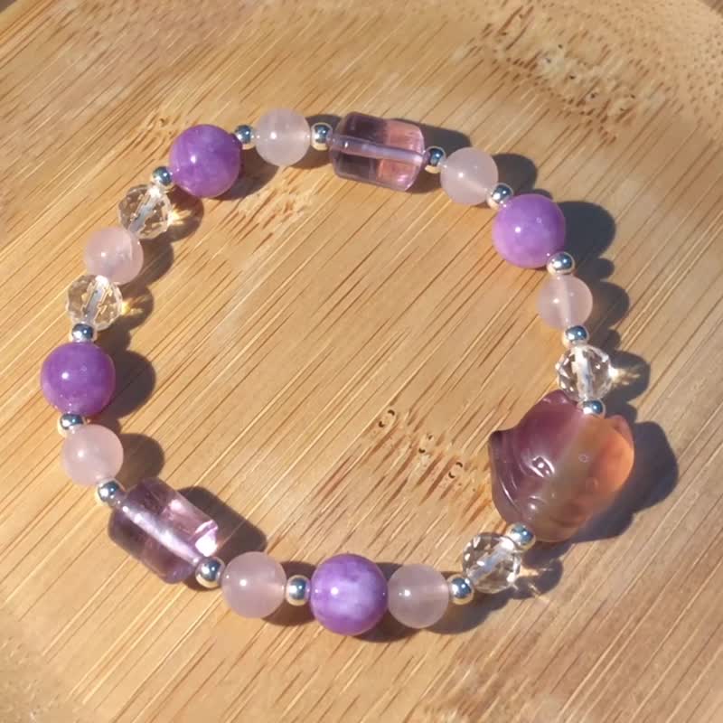 紫藤花开 l 狐仙 l 拒绝恋爱脑 • 召唤甜蜜爱情 - 手链/手环 - 水晶 紫色