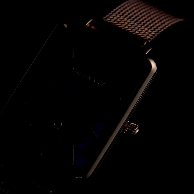 【MOONART】方型手表 艺月系列-紫雨+ 女装手表 珍珠贝艺术手表 - 女表 - 不锈钢 紫色