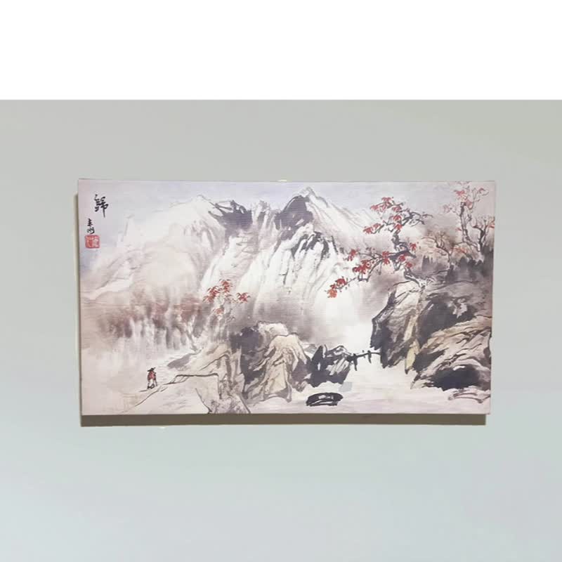 知名画家施志刚 水墨画 水墨无框画 客厅挂画 贺礼 开店 - 海报/装饰画/版画 - 纸 透明