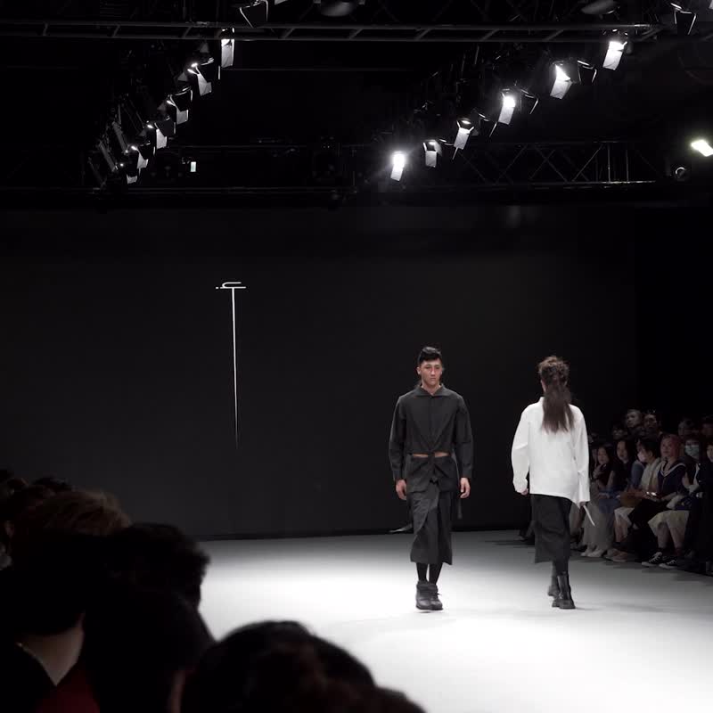 长袖衬衫/INF 24SS 解构门襟镂空衬衫 - 女装衬衫 - 其他材质 黑色