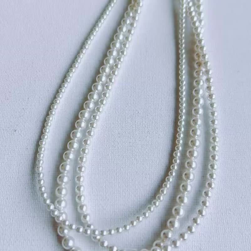 【全馆清仓最高折800】特价款/施华洛世奇珠光白水晶珍珠 14k - 项链 - 水晶 白色