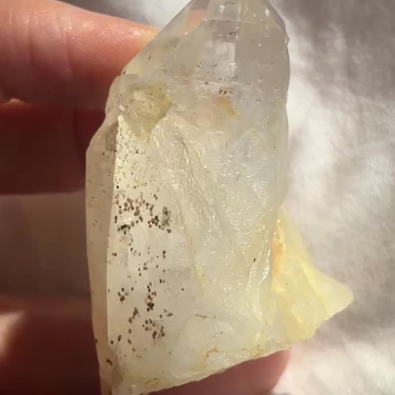 巴基斯坦 喜马拉雅 黄金皮 印记白水晶簇 闪亮 天然原石 水晶原矿 - 摆饰 - 水晶 金色