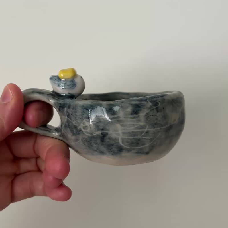 小雪精灵咖啡杯  65ml厚重款  手捏陶 - 咖啡杯/马克杯 - 陶 
