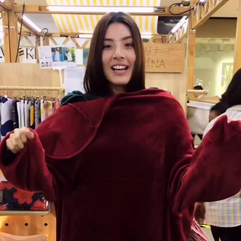 Mollisblanket Premium Burgundy - 被子/毛毯 - 羊毛 红色