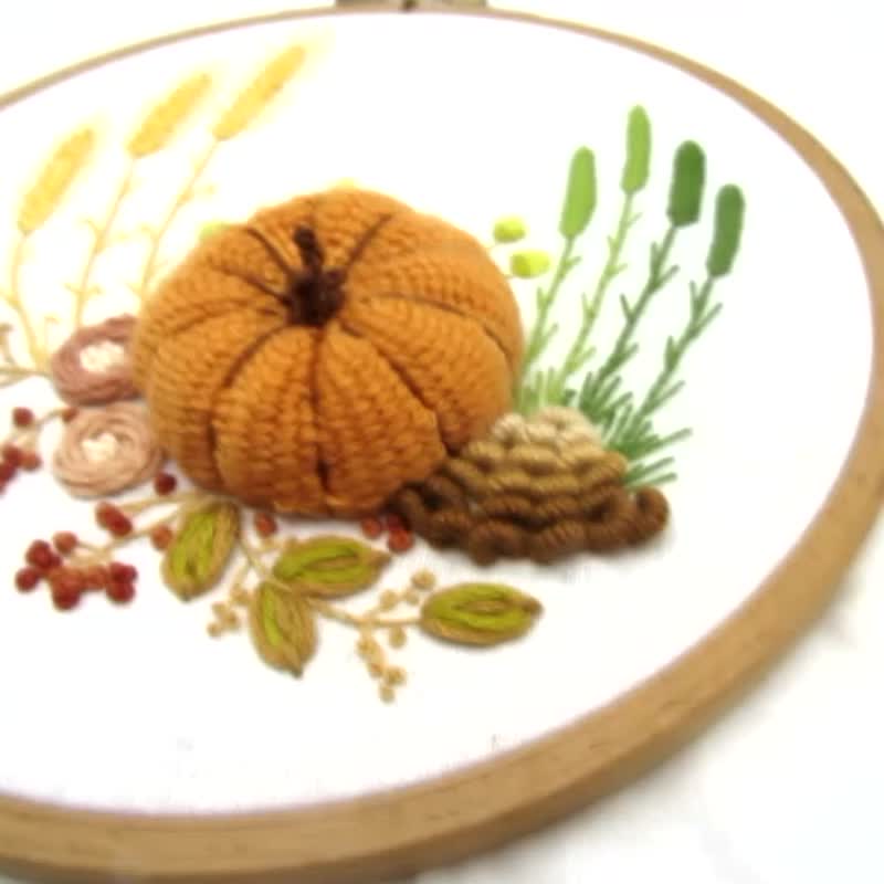 PDF Hand embroidery Pumpkin Tutorial - 手工艺教程/工具书 - 其他材质 